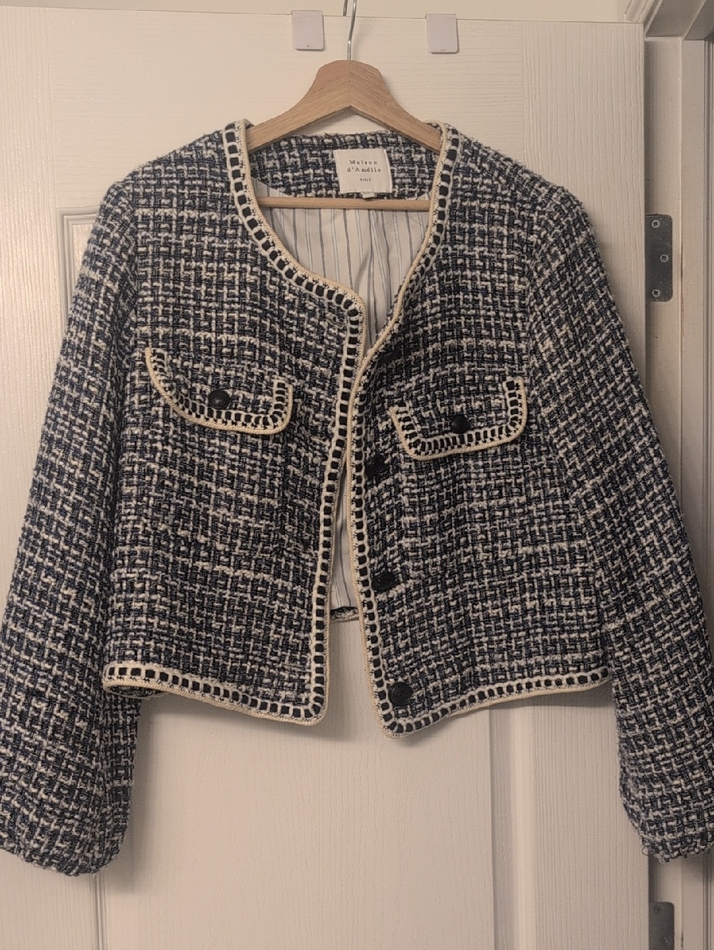 Blue Boucle Blazer